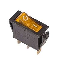 Выключатель клавишный 250В 15А (3с) ON-OFF RWB-404 SC-791 IRS-101-1C желт. с подсветкой | Код. 36-2212 | Rexant